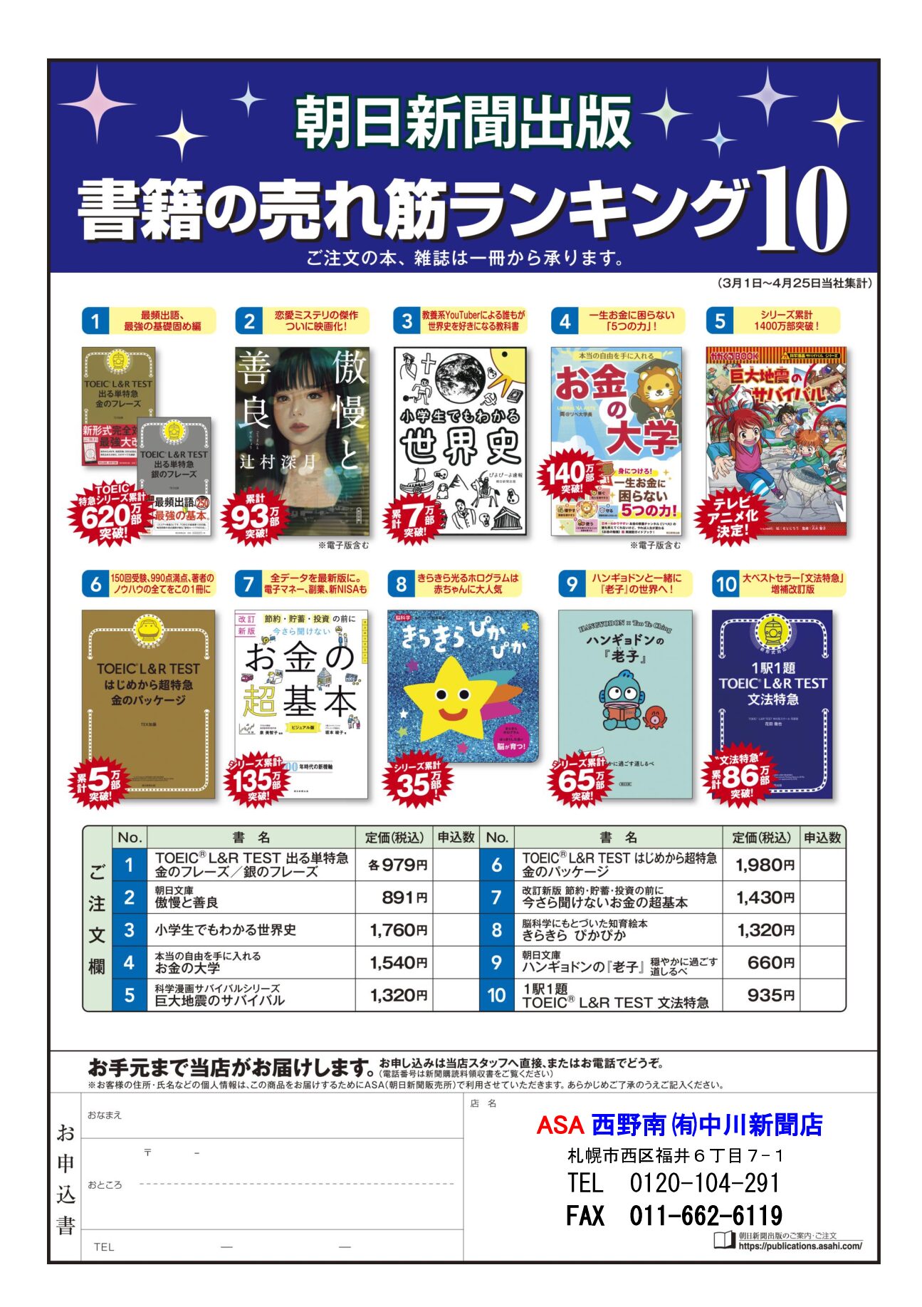 朝日新聞出版 書箱の売れ筋ランキング10 5月image